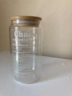 Chaos Coordinator Glass with Bamboo Lid